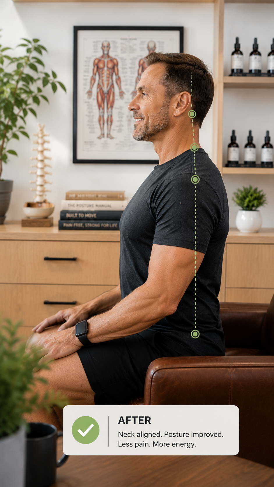 Spinal alignment infographic